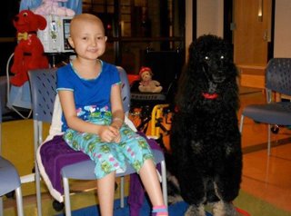 Sheridan loved to go see the therapy dogs